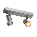 SLV Spot ASTO 2 GU10, Alluminio spazzolato