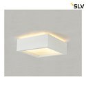SLV Plaster Ceiling luminaire GL 104 E27, rectangular, white plaster