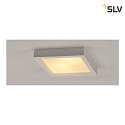 SLV Plaster Ceiling luminaire GL 104 E27, rectangular, white plaster