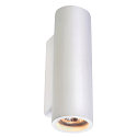 Wall luminaire PLASTRA Tube, plaster, white, 2xGU10