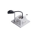 SLV Recessed luminaire PLASTRA Downlight, GU10, square, white