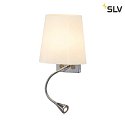 SLV Lampada da parete COUPA FLEX con interruttore, con spot LED, regolabile G9 IP20, cromo 