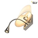 SLV Lampada da parete COUPA FLEX con interruttore, con spot LED, regolabile G9 IP20, cromo 