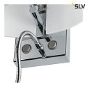 SLV Lampada da parete COUPA FLEX con interruttore, con spot LED, regolabile G9 IP20, cromo 