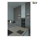 Wandleuchte OSSA 300, R7s 118mm, QT-DE12 max.120W, Oval, Up/Down, Schwarz