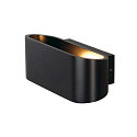 Wall luminaire OSSA R7S oval, R7s 78mm, max. 100W, black