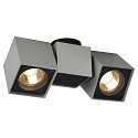 Luminaire de plafond ALTRA DICE II  2 flammes, forme en d, rotatif GU10 IP20, Gris argent gradable
