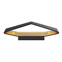 SLV LED Wall luminaire CARISO WL-4 LED, 2x 9W LED, 2700K, black/brass