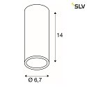 SLV Luminaire de plafond ENOLA B CL-1 GU10 IP20, noir gradable
