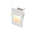 Recessed luminaire DOWNUNDER PUR 80x80mm LED, square, housing white, 3,6W LED warm white