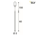 SLV Luci a sospesione HELIA 30 LED rotondo, Bianco dimmerabile