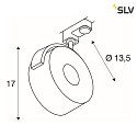 SLV LED 3-Phase Spot KALU TRACK LEDDISK 3000K, black