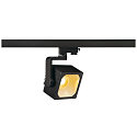 LED 3-Phase Spot EURO CUBE, 28,5W, 3000K, 60, incl. 3-Phase-adaptor, black