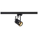 Projecteur triphas EURO SPOT GU10 cylindrique GU10 IP20, noir gradable