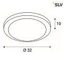 SLV Applique et plafonnier MELAN E27, aluminium brossé