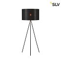 SLV Lampada da terra FENDA II TRIPOD con interruttore, senza paralume E27 IP20, Nero dimmerabile