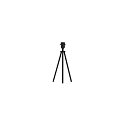 Lampe de table FENDA II TRIPOD avec interrupteur, sans abat-jour E27 IP20, noir  gradable