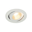 Luce da incasso CONTONE ROUND girevole, Bianco dimmerabile