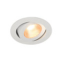 SLV LED Recessed luminaire CONTONE ROUND Downlight, adjustable, white