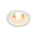 SLV LED Recessed luminaire CONTONE ROUND Downlight, adjustable, white, IP44