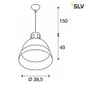 SLV Pendelleuchte PARA 380 Reflektorleuchte, E27, schwarz