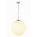Pendant luminaire ROTOBALL E27, silver-grey, whiteer Kunststoff, E27