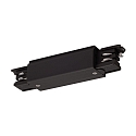 Connecteur longitudinal triphas S-TRACK avec possibilit d'alimentation, noir