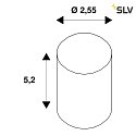 SLV Zubehör für 3-Phasen-Aufbauschiene S-TRACK 3-Phasen-Adapter mit Haken, schwarz