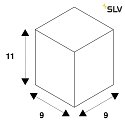PIREQ QPAR51 SQUARE DOWNLIGHT, IP20, Einbau, 9 x 9cm, GU10 max. 50W, kardanisch, inkl. Clipfedern, Mattschwarz