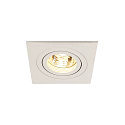 SLV PIREQ QPAR51 SQUARE DOWNLIGHT, square, max. 50W, incl. clip springs, matt white