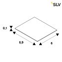 SLV GLENOS Endkappen für Regalprofil, 2 Stk. (je 1x rechts und links), weiß matt