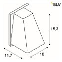 SLV Wandleuchte WALLYX GU10 Außenleuchte, anthrazit