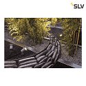 SLV Outdoor Spießleuchte NAUTILUS 10, IP65 IK04, GU10 QPAR51 max. 35W, mit IP-Steckerkabel, dreh- und neigbar, Silbergrau matt