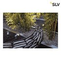 SLV Outdoor Spießleuchte NAUTILUS 10, IP65 IK04, GU10 QPAR51 max. 35W, mit IP-Steckerkabel, dreh- und neigbar, Silbergrau matt