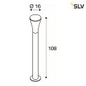 SLV Luce con piedistallo ALPA CONE 100 E27 IP55, Grigio