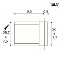 SLV Eclairage d'extérieur encastré BRICK MESH LED IP54, acier inoxydable