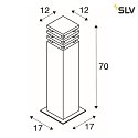 Lampadaire dextérieur RUSTY® SQUARE 70 grand, angulaire E27 IP55, rouille gradable