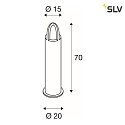 SLV Lampadaire dextérieur RUSTY® CONE 70 grand, rond E27 IP54, rouille gradable