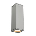 Luminaire mural dextrieur THEO UP/DOWN QPAR51 angulaire, direct / indirect GU10 IP44, Gris argent gradable
