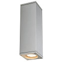 SLV Luminaire mural dextrieur THEO UP/DOWN QPAR51 angulaire, direct / indirect GU10 IP44, Gris argent gradable