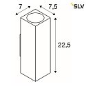 SLV Luminaire mural dextérieur THEO UP/DOWN QPAR51 angulaire, direct / indirect GU10 IP44, anthrazit gradable