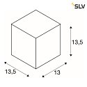 SLV Außenleuchte BIG THEO WALL OUT Wandleuchte, eckig, GU10, IP44, anthrazit
