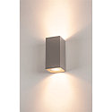 SLV Luminaire mural dextrieur BIG THEO UP-DOWN OUT angulaire GU10 IP44, Gris argent