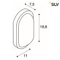 SLV Applique da esterno TERANG 2 ovale IP44, antracite