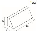 SLV Wandleuchte PEMA SQUARE, E27, max. 15W,, silbergrau