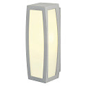 Luminaire mural d'extrieur MERIDIAN BOX avec capteur E27 IP54, Gris argent