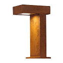 SLV Outdoor Stehleuchte RUSTY PATHLIGHT, IP44, Hhe 40cm, GX53 TCR-TSE max. 9W, FeCSi-Stahl gerostet