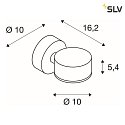 SLV Luminaire mural dextérieur SITRA WALL GX53 IP44, anthrazit gradable