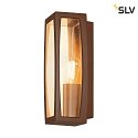 SLV Outdoor luminaire MERIDIAN BOX 2 Wall luminaire, E27, IP54, rust