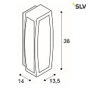 SLV Outdoor luminaire MERIDIAN BOX 2 Wall luminaire, E27, IP54, rust